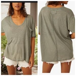 POL Blouse Women's Small Light Gray Top